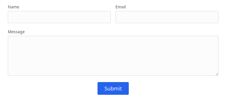 Contact Form screenshot